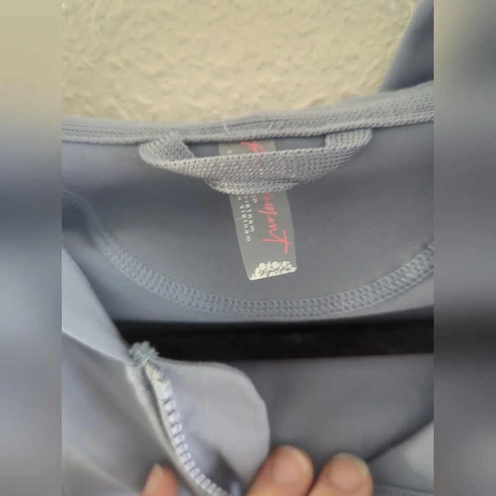 NEW Free People Movement SOCK IT TO ME Layer Corset Hoodie Top in Blue Xs L $148 - Picture 9 of 10